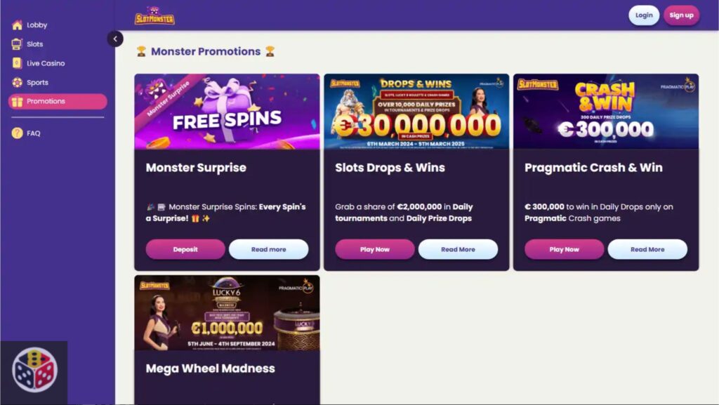 Slotmonster Casino bonussen